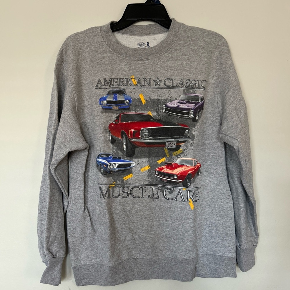 Gray American muscle cars Classic Sweater